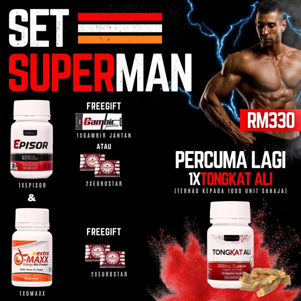 Promo Set Superman - Supplement OMAXX EXTRA dan EPISOR