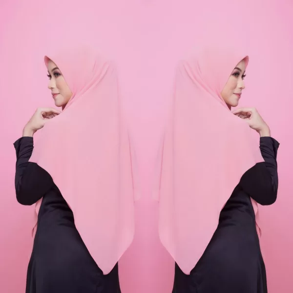 Exclusive Ikhrah Hijab - Khimar Khadeeja Flamingo Pink 11