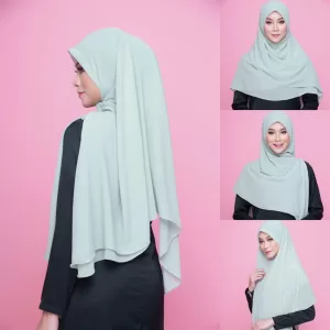 Exclusive Ikhrah Hijab - Khimar Khadeeja Mint Green 11