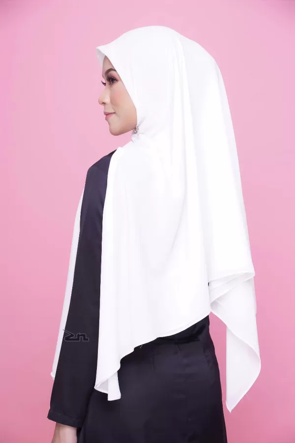 Exclusive Ikhrah Hijab - Khimar Khadeeja White 3