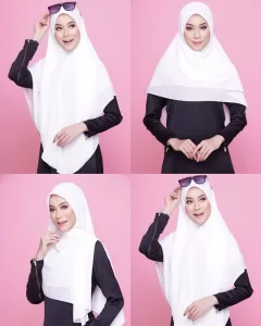 Exclusive Ikhrah Hijab - Khimar Khadeeja White 7