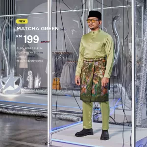 Baju Melayu Slim Fit Matcha Green ikhrah.com