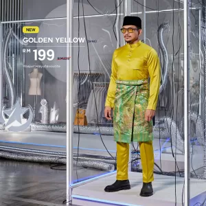 Baju Melayu Slim Fit Golden Yellow ikhrah.com