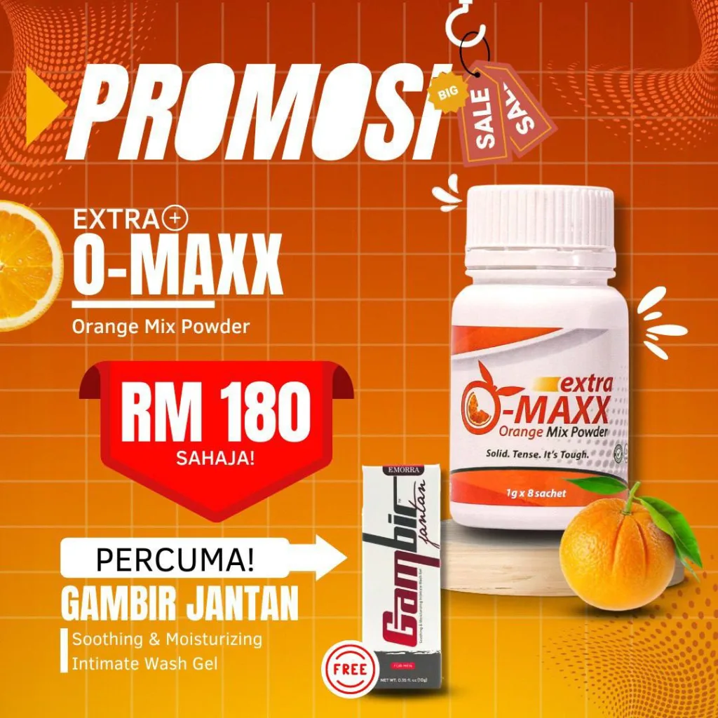 Pakej Promosi Supplement EMORRA O-MAXX EXTRA Percuma GAMBIR JANTAN